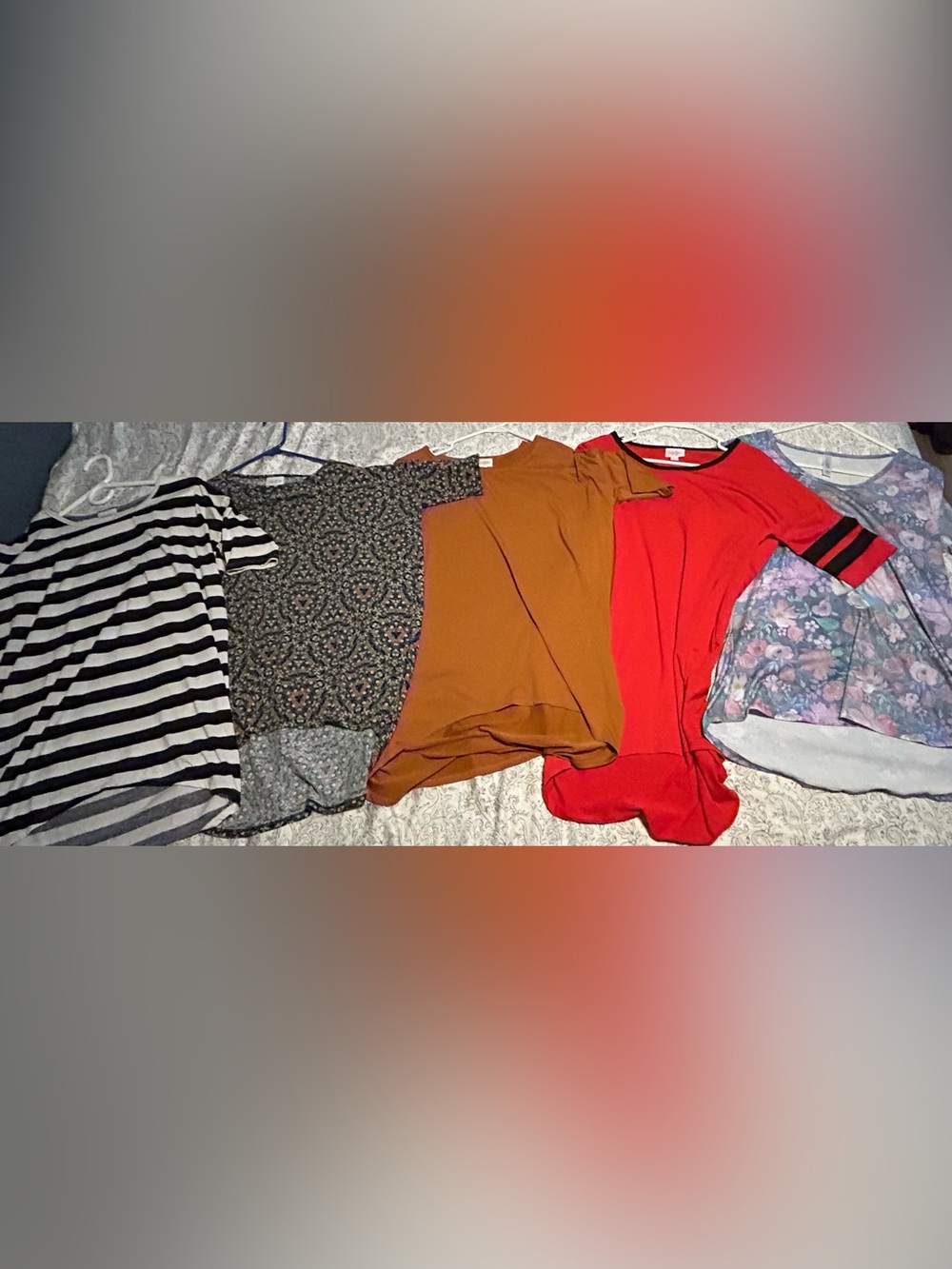 LuLaRoe 5-Piece Casual Top & Tunic Bundle - Mixed Sizes - Best for Medium